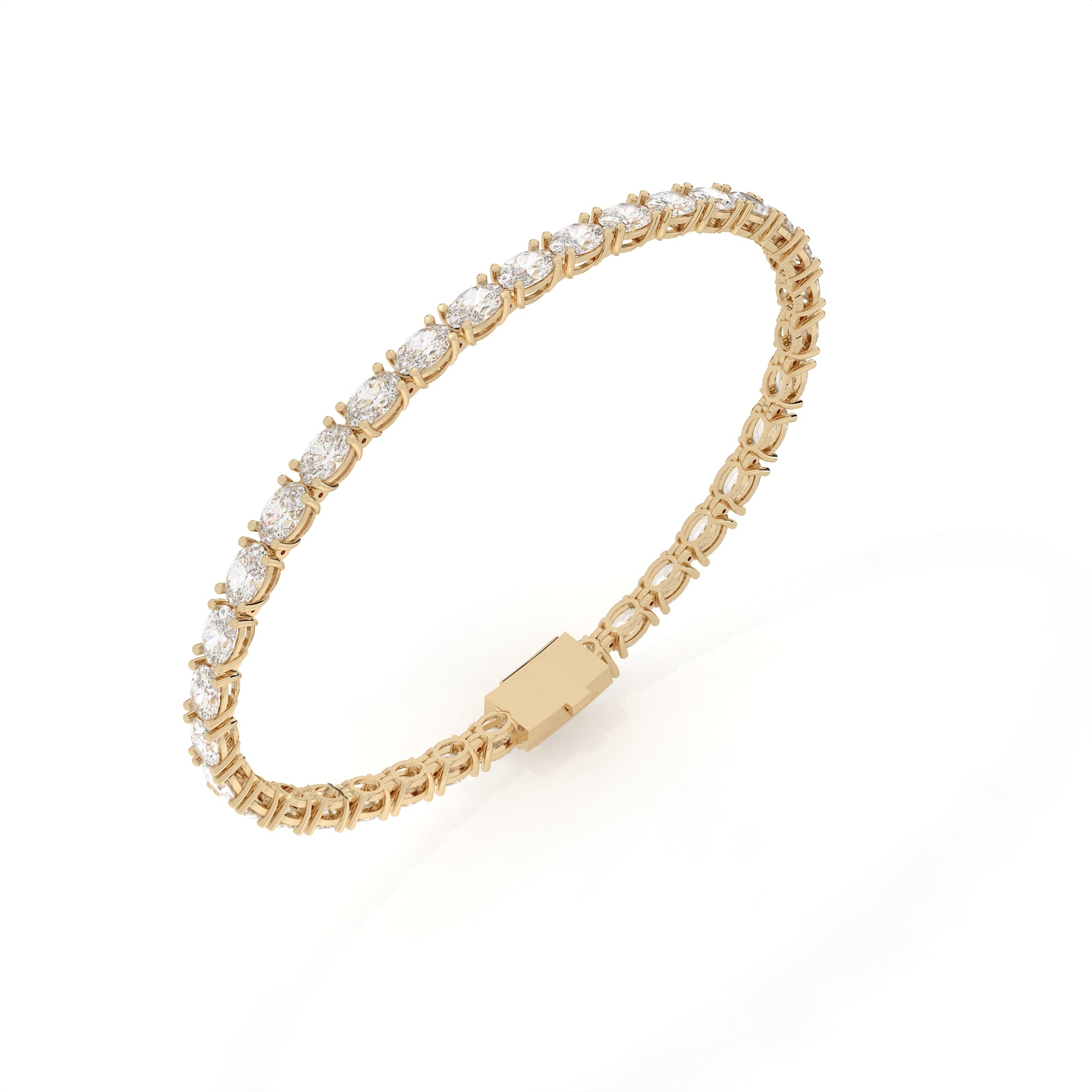 7.14 Carat Multiple Oval Cut Lab Diamond Tennis Bracelet
