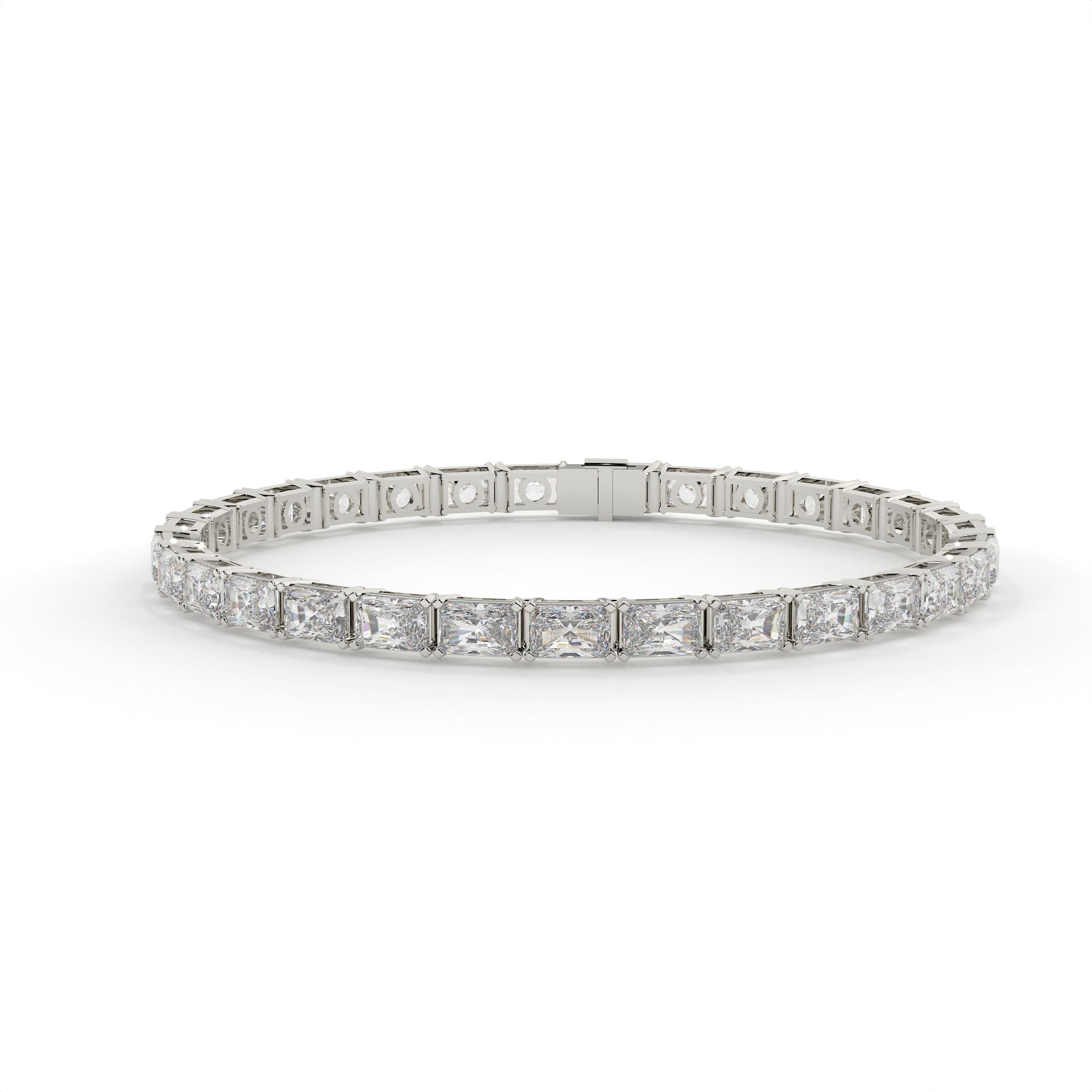 20.50 Carat Radiant Diamond Tennis Bracelet