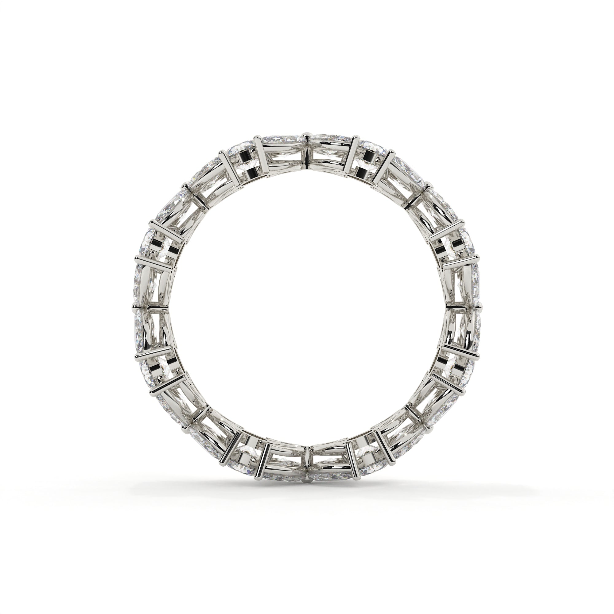Marquise Cut Diamond Floral Eternity Band