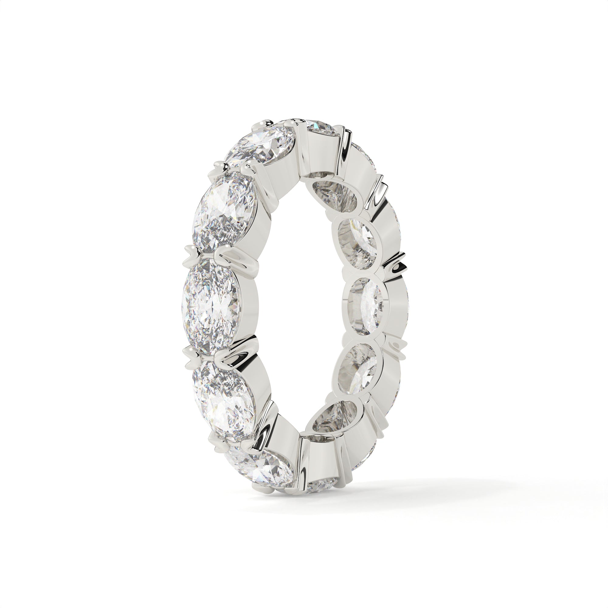 Oval Cut Lab Diamond Full Eternity Anniversary Band
