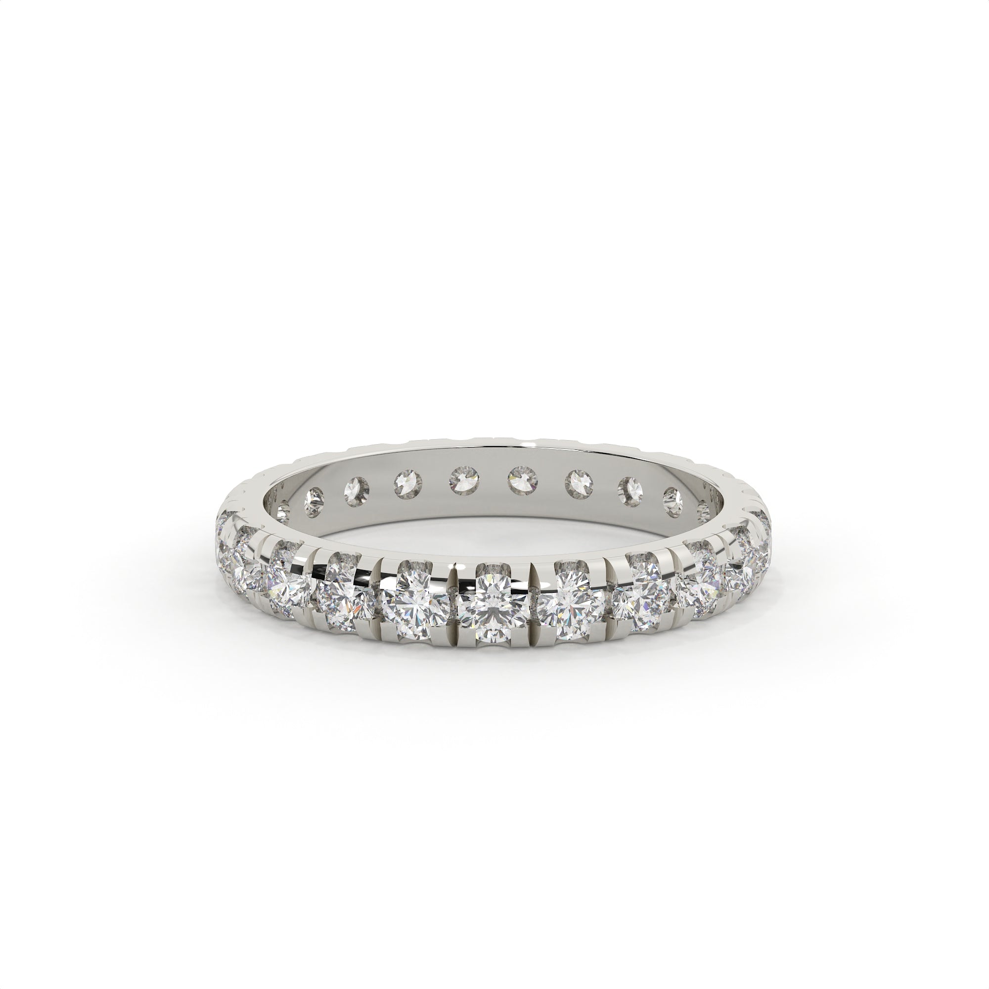 Modern Round Diamond Eternity Anniversary Band