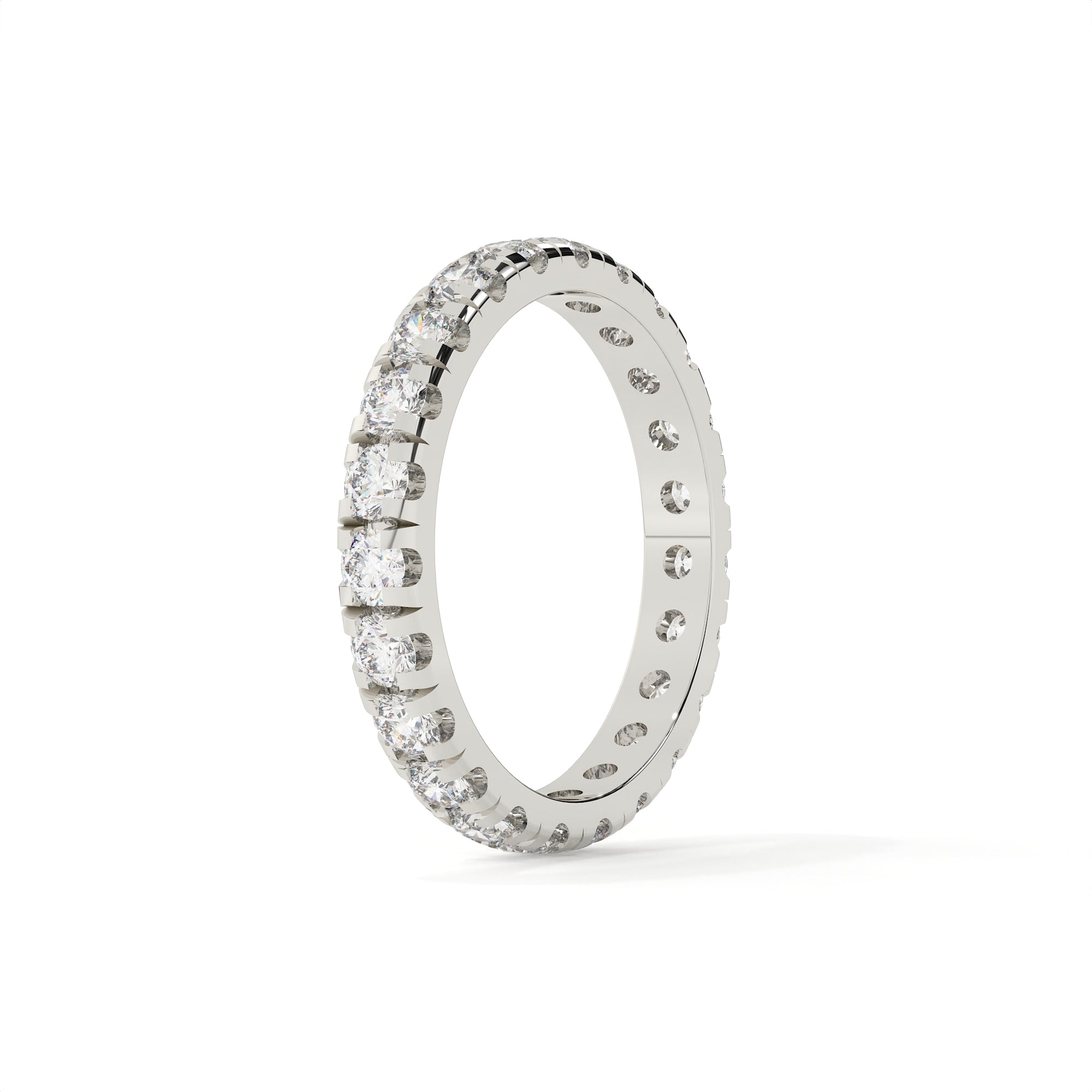 Modern Round Diamond Eternity Anniversary Band