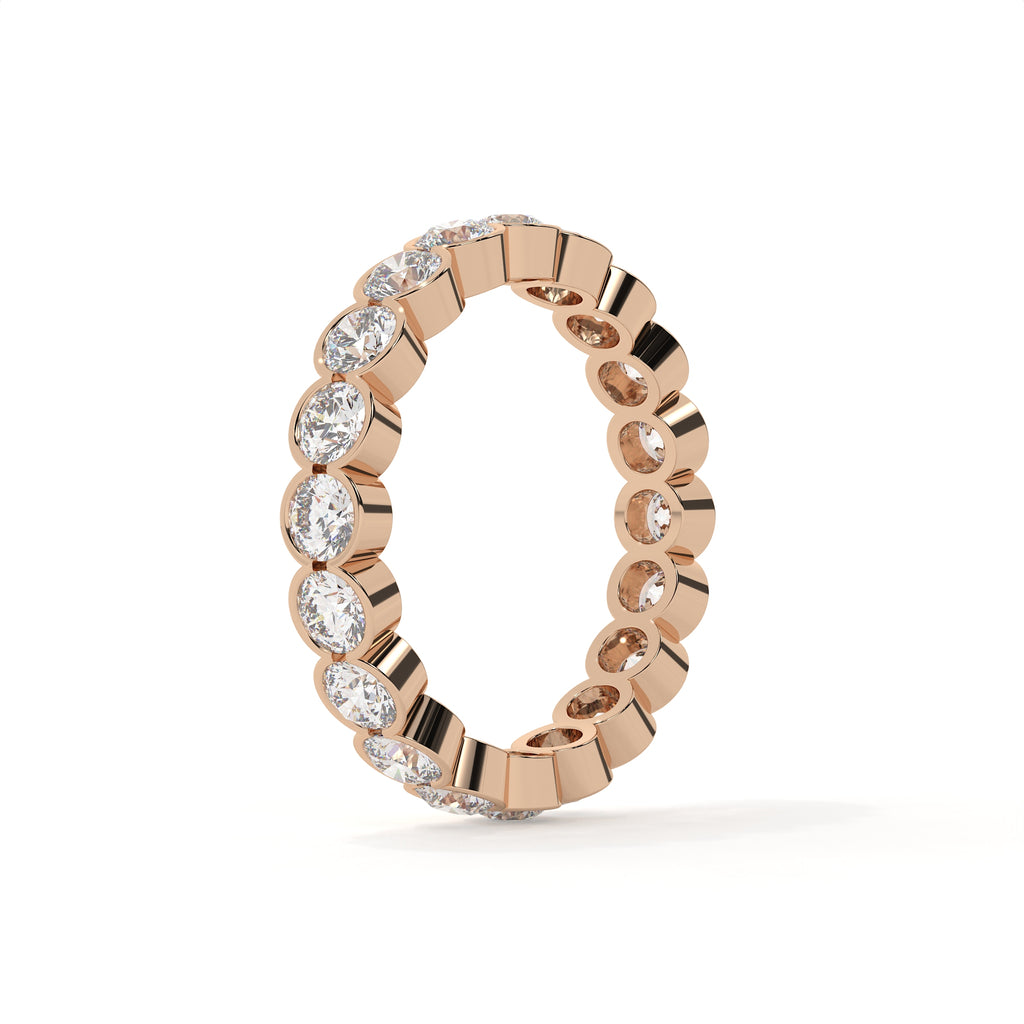 2 Carat Bezel Set Round Diamond Eternity Band