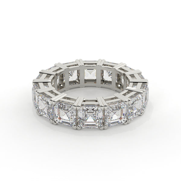 Asscher Cut Lab Grown Diamond Full Eternity Band