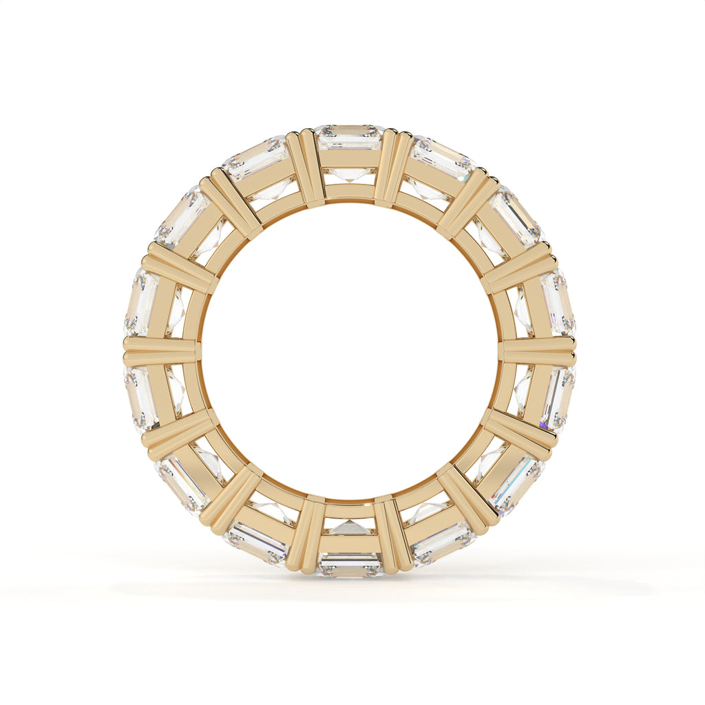 2.15 Carat Lab Grown Diamond Square Emerald Cut Eternity Band
