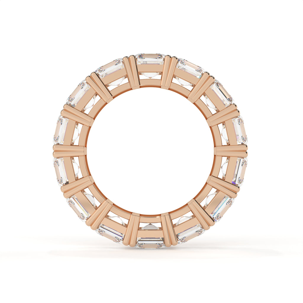2.15 Carat Lab Grown Diamond Square Emerald Cut Eternity Band