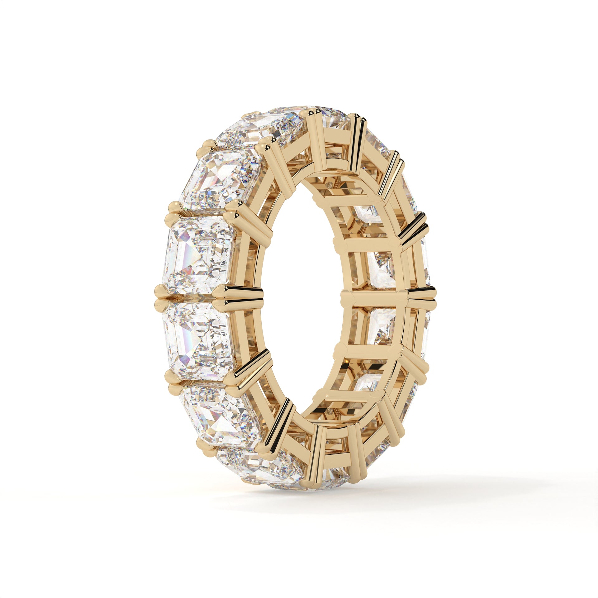 2.15 Carat Lab Grown Diamond Square Emerald Cut Eternity Band