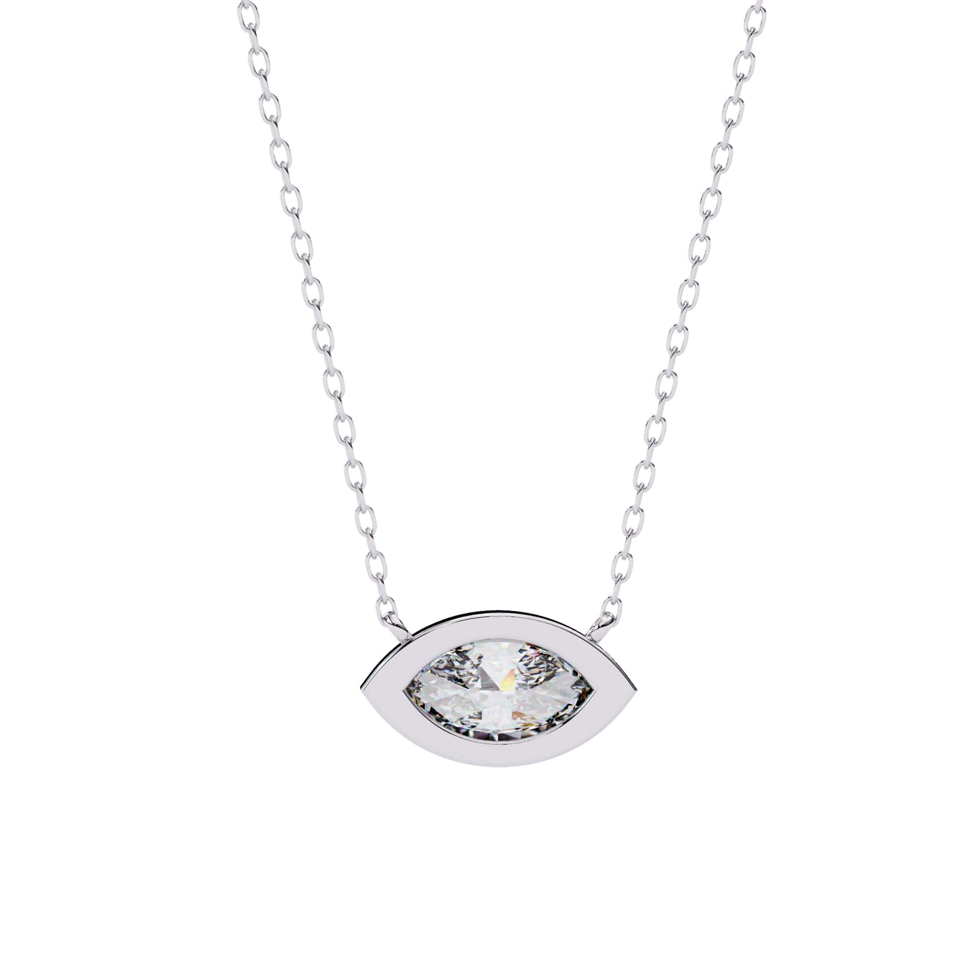 Sophisticated Marquise Bezel Set Pendant
