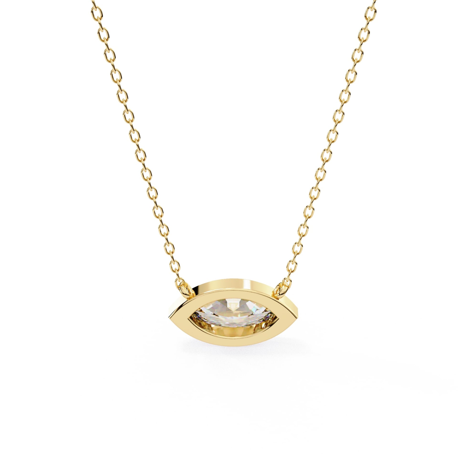 Sophisticated Marquise Bezel Set Pendant