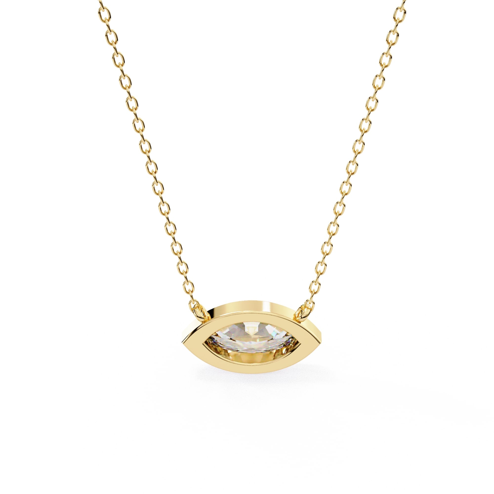 Sophisticated Marquise Bezel Pendant