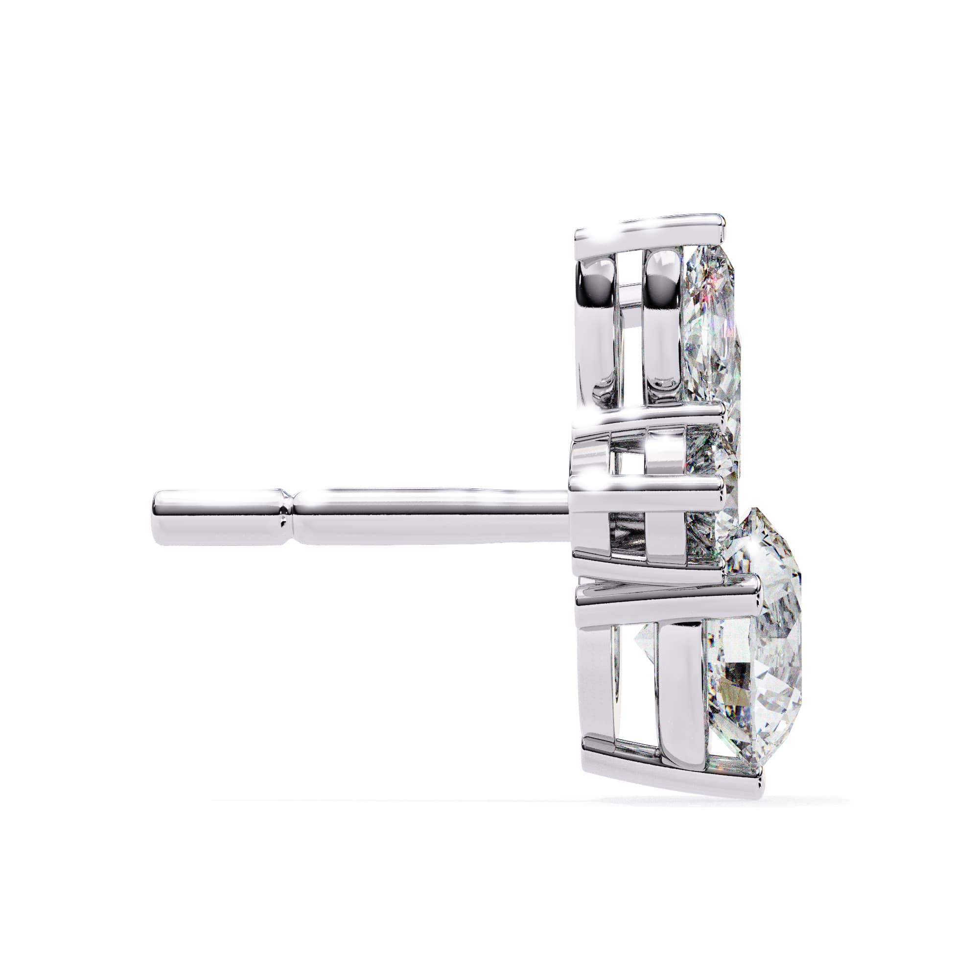 Lab Grown Diamond Round Cut Stud Earrings