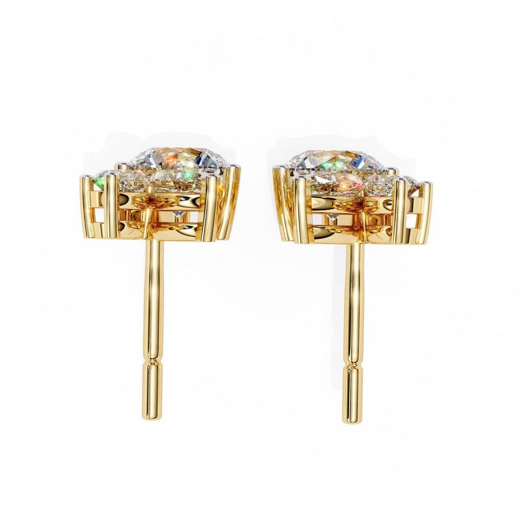 Lab Grown Diamond Round Cut Stud Earrings