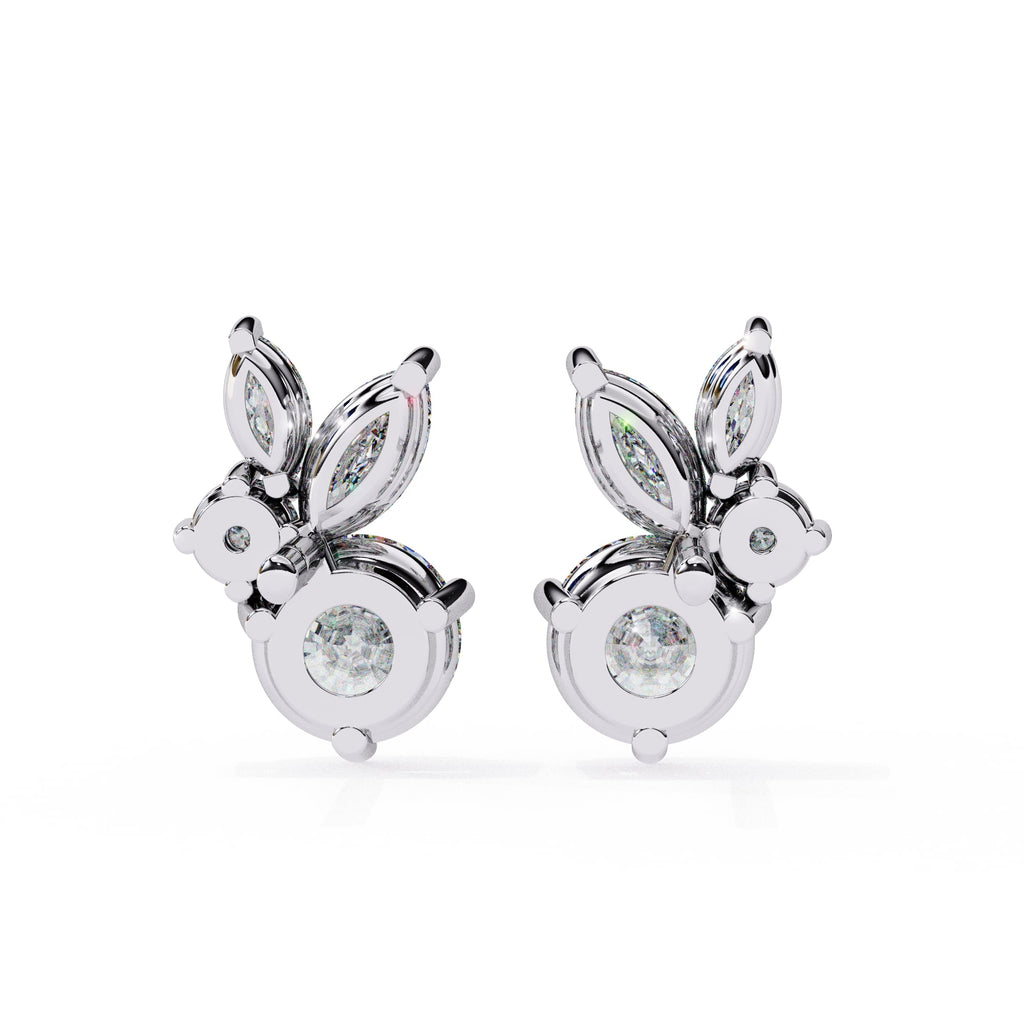 Lab Grown Diamond Round Cut Stud Earrings