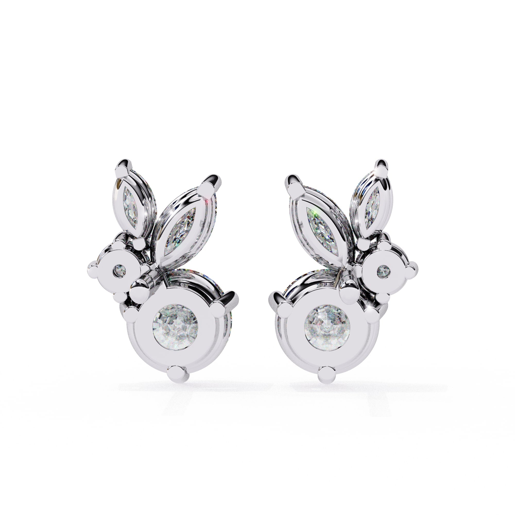 Lab Grown Diamond Round Cut Stud Earrings