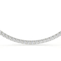 Diamond necklace on a white background
