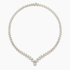 Diamond necklace on a white background