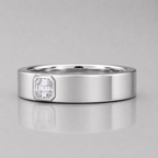 0.36 Ct Asscher Lab Grown Diamond Solitaire Engagement Ring For Men