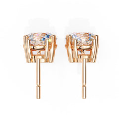 Cushion Diamond Stud Earrings 4-Prong Basket Setting