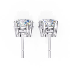 Cushion Diamond Stud Earrings 4-Prong Basket Setting