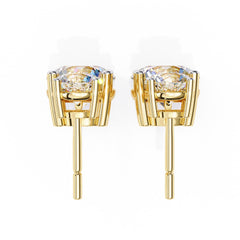 Cushion Diamond Stud Earrings 4-Prong Basket Setting