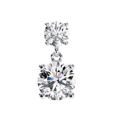 Cushion Diamond Stud Earrings 4-Prong Basket Setting