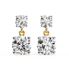 Cushion Diamond Stud Earrings 4-Prong Basket Setting