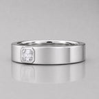 Asscher Lab Grown Diamond Solitaire Engagement Ring For Men