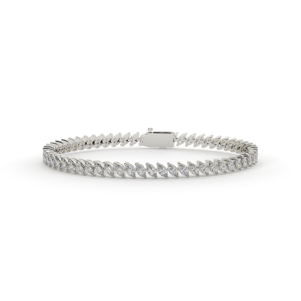 white gold bracelet on a white background