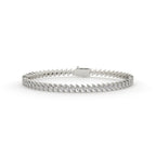 white gold bracelet on a white background