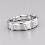 0.27 Carat Round Lab Grown Diamond Flush Setting Engagement Ring For Men