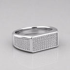 0.83 ct Classic Round Cut Lab Grown Diamond Mens Signet Ring