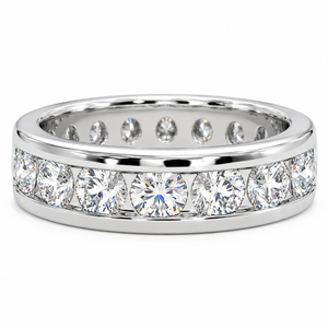 5 Carat Round Cut Lab Grown Diamond Wedding Band For Men