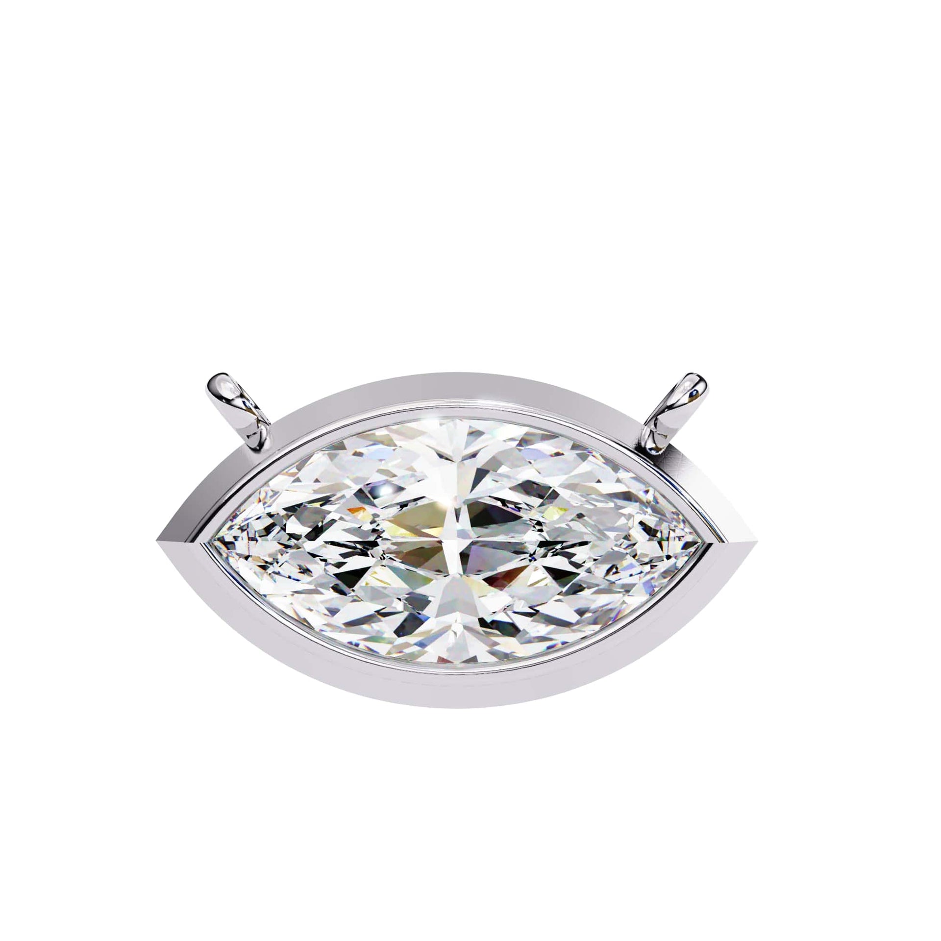 Sophisticated Marquise Bezel Set Pendant