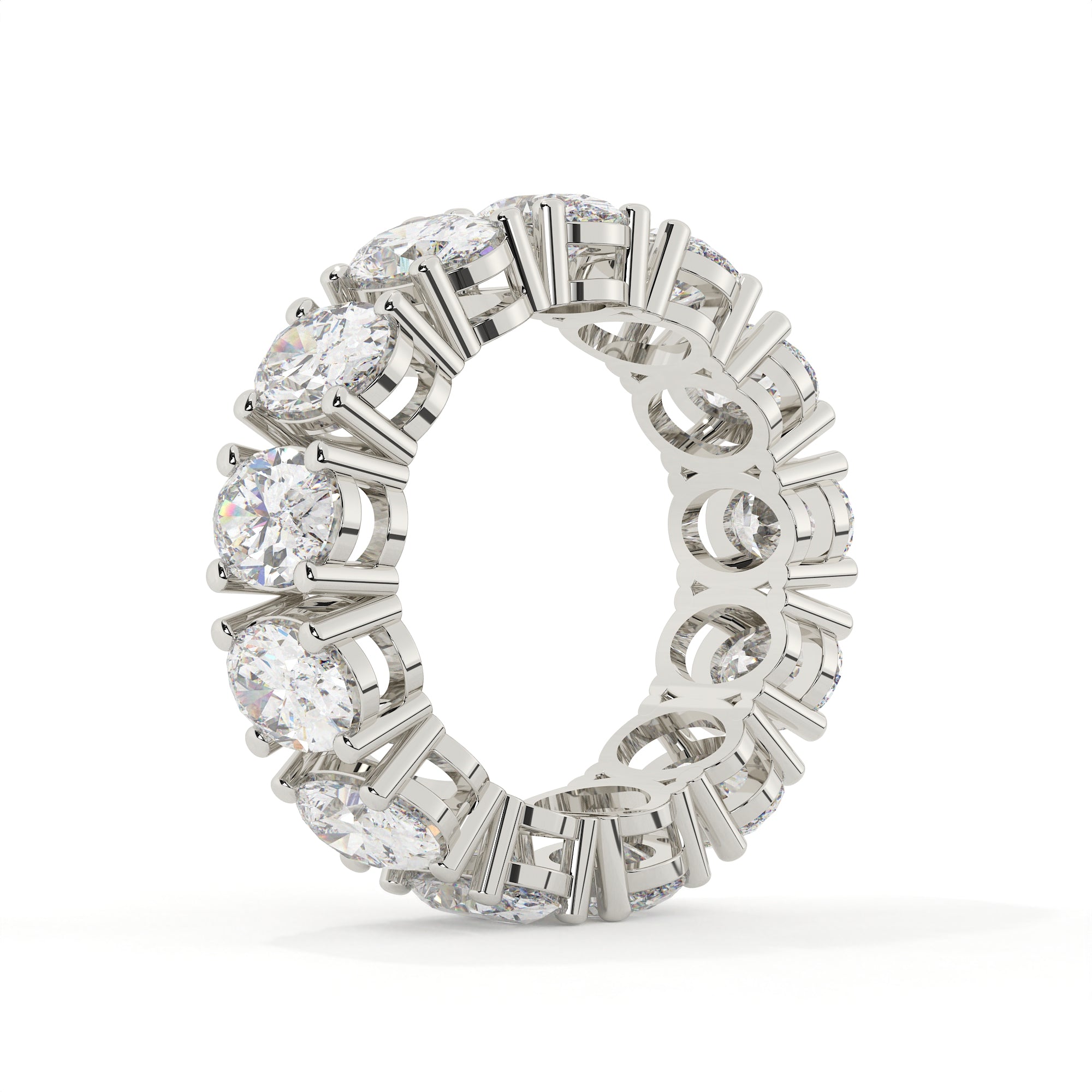 Diamond ring with a white background