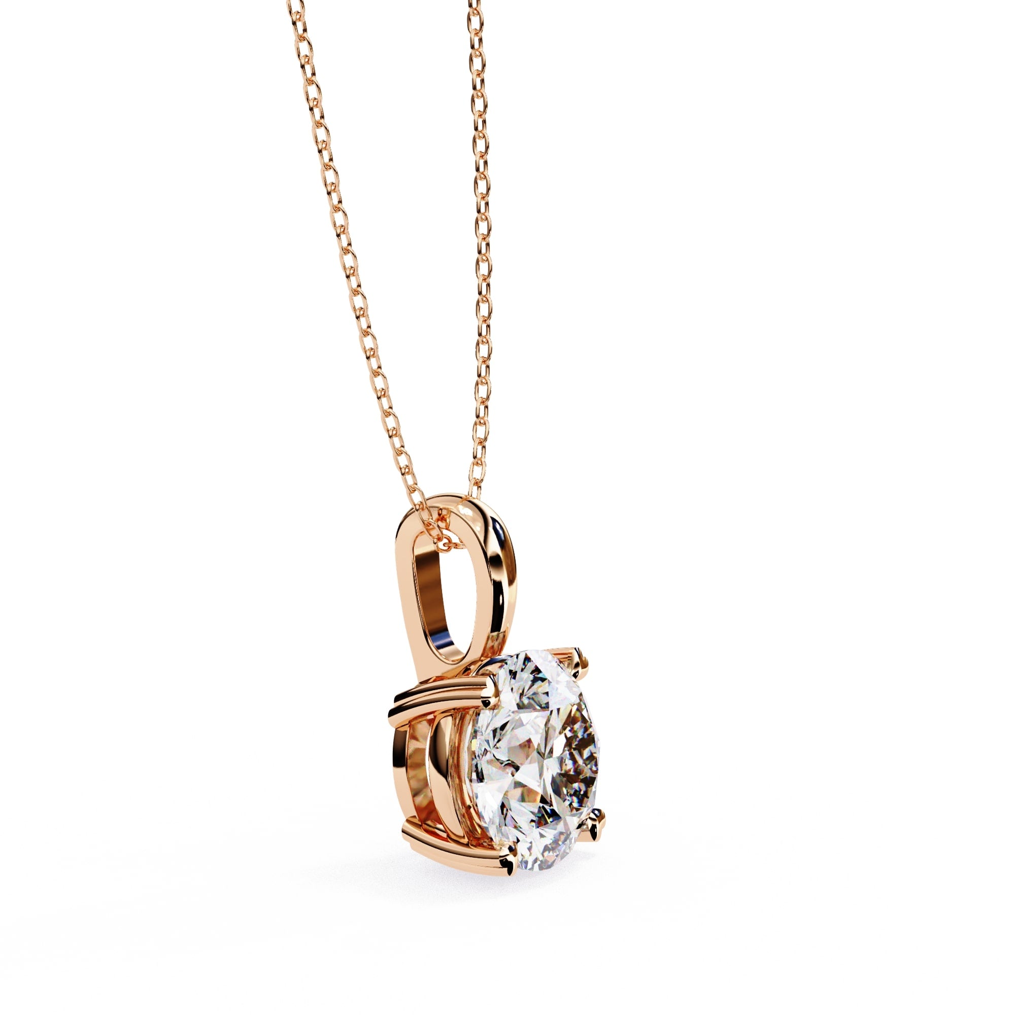 Classic Round Solitaire Pendant