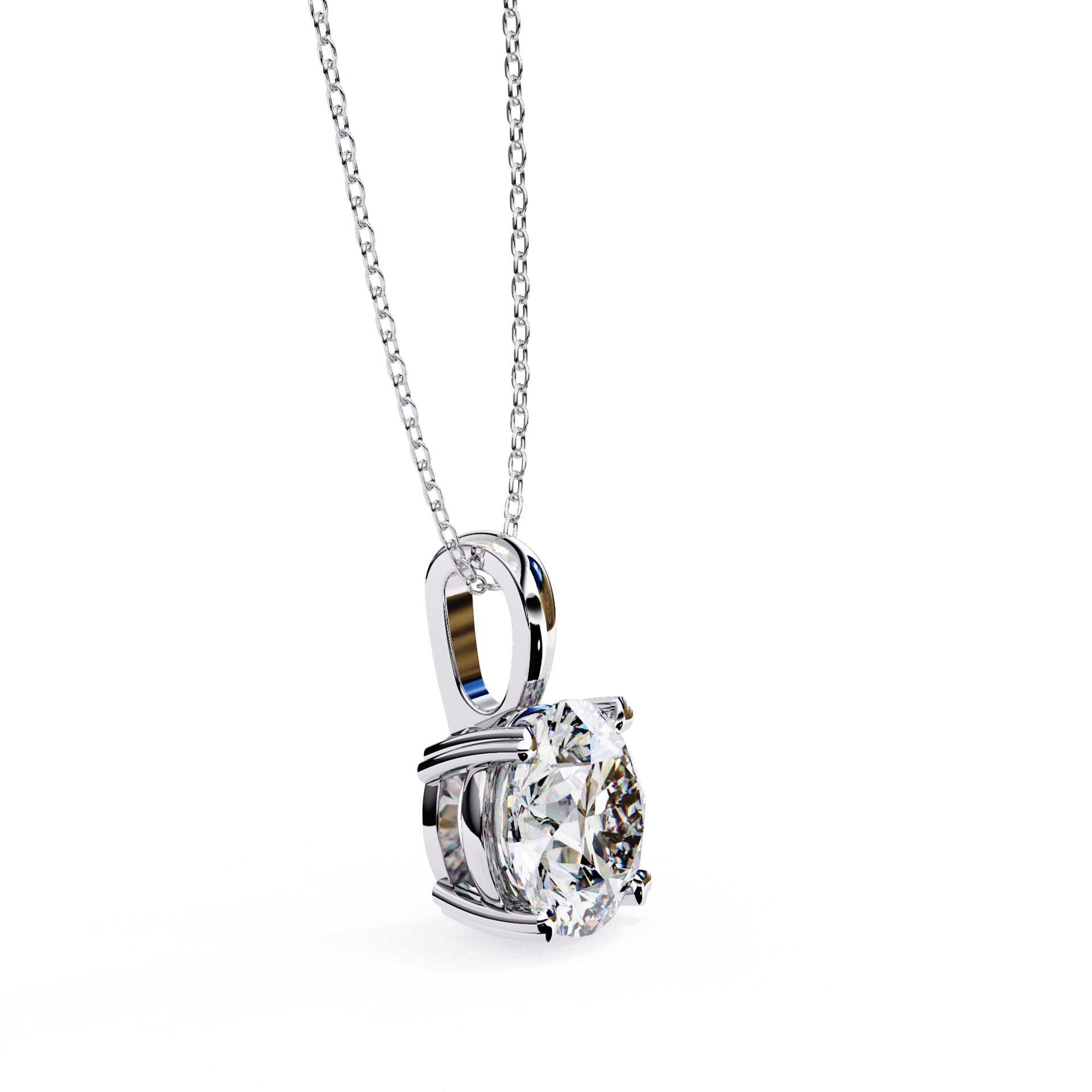 Classic Round Solitaire Pendant