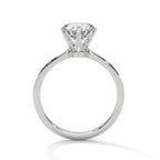 Round Diamond Solitaire Ring With Accent Setting