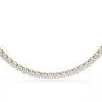Diamond necklace on a white background