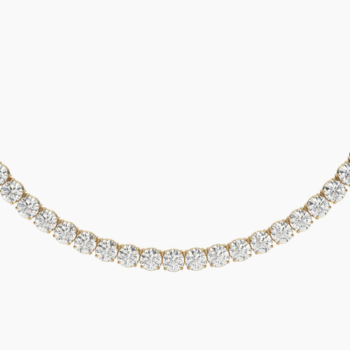 Diamond necklace on a white background