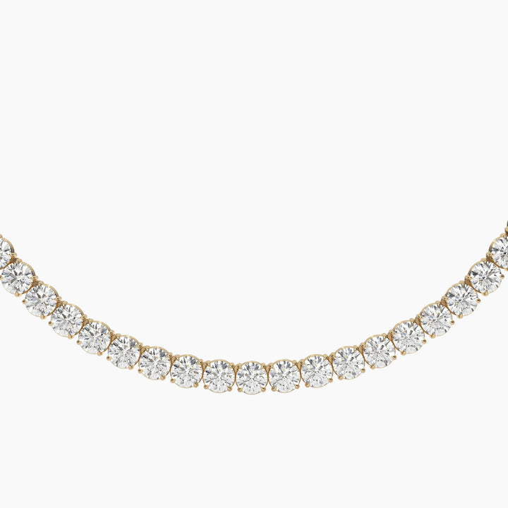 Diamond necklace on a white background