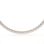 Diamond necklace on a white background