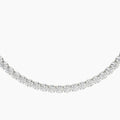 Diamond necklace on a white background