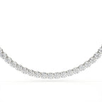 Diamond necklace on a white background
