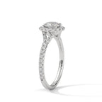 1 Carat Round Diamond Halo Solitaire Engagement Ring