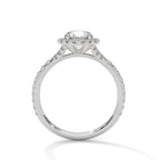 1 Carat Round Diamond Halo Solitaire Engagement Ring