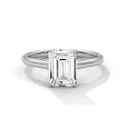 2 Carat Emerald Diamond Solitaire Ring