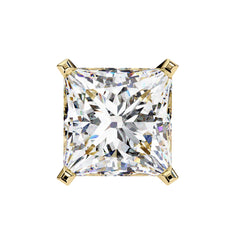 Princess Cut Stud with V Prong Setting