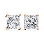 Lab Grown Princess Cut Diamond Stud with V Prong