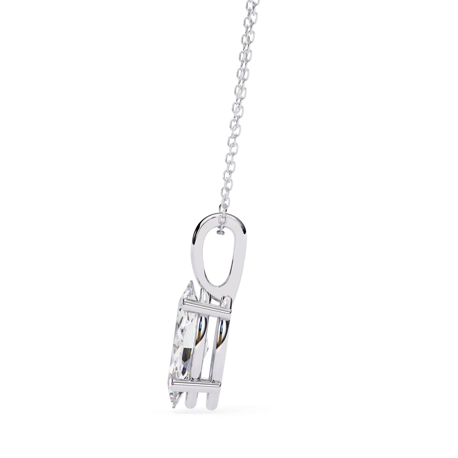 Marquise Lab Diamond Solitaire Pendant