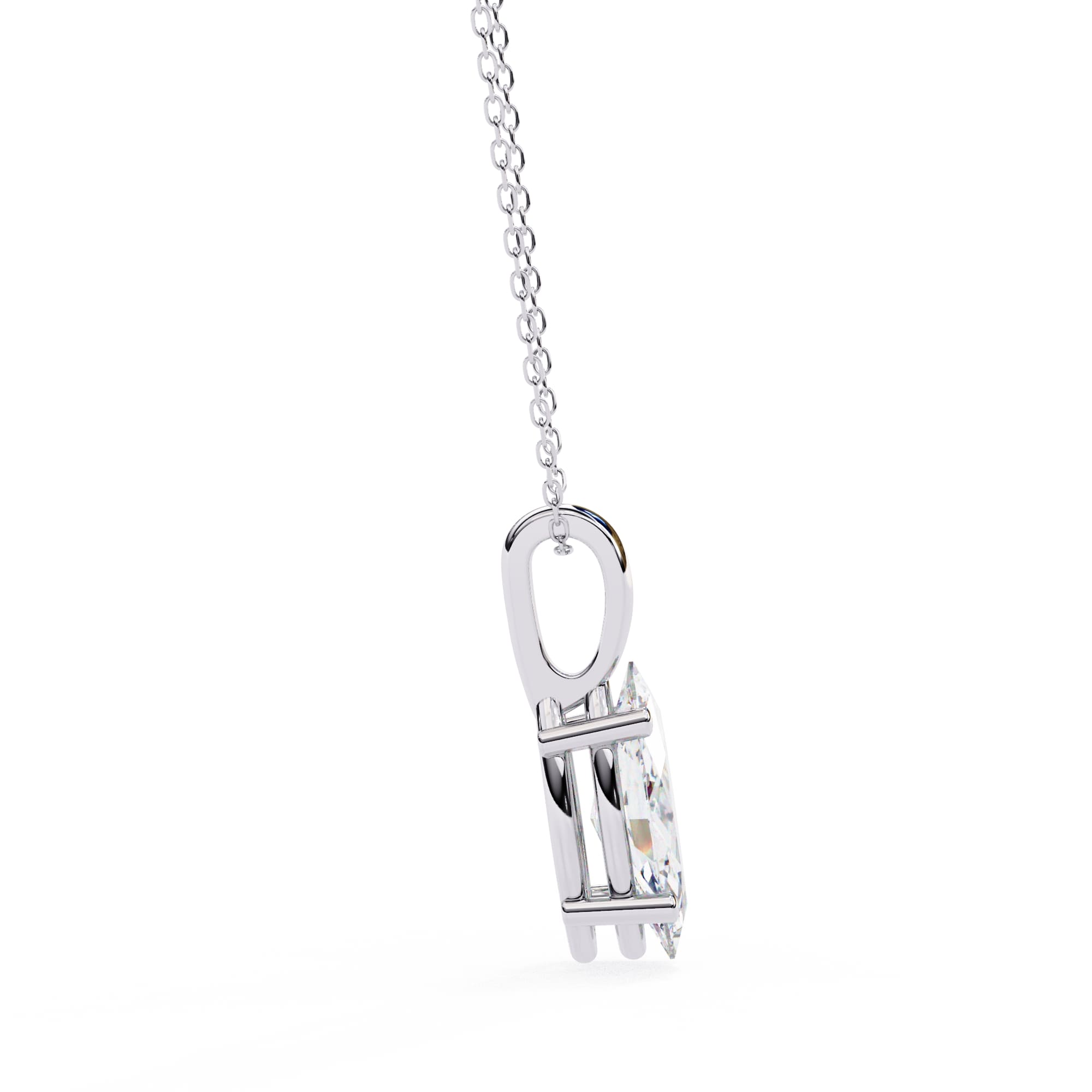 Elegant Marquise Solitaire Pendant